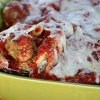 Baked Three Cheese Penne Pasta with Italian Sausage Meatballs