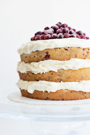 Sugared Cranberry Holiday Cake