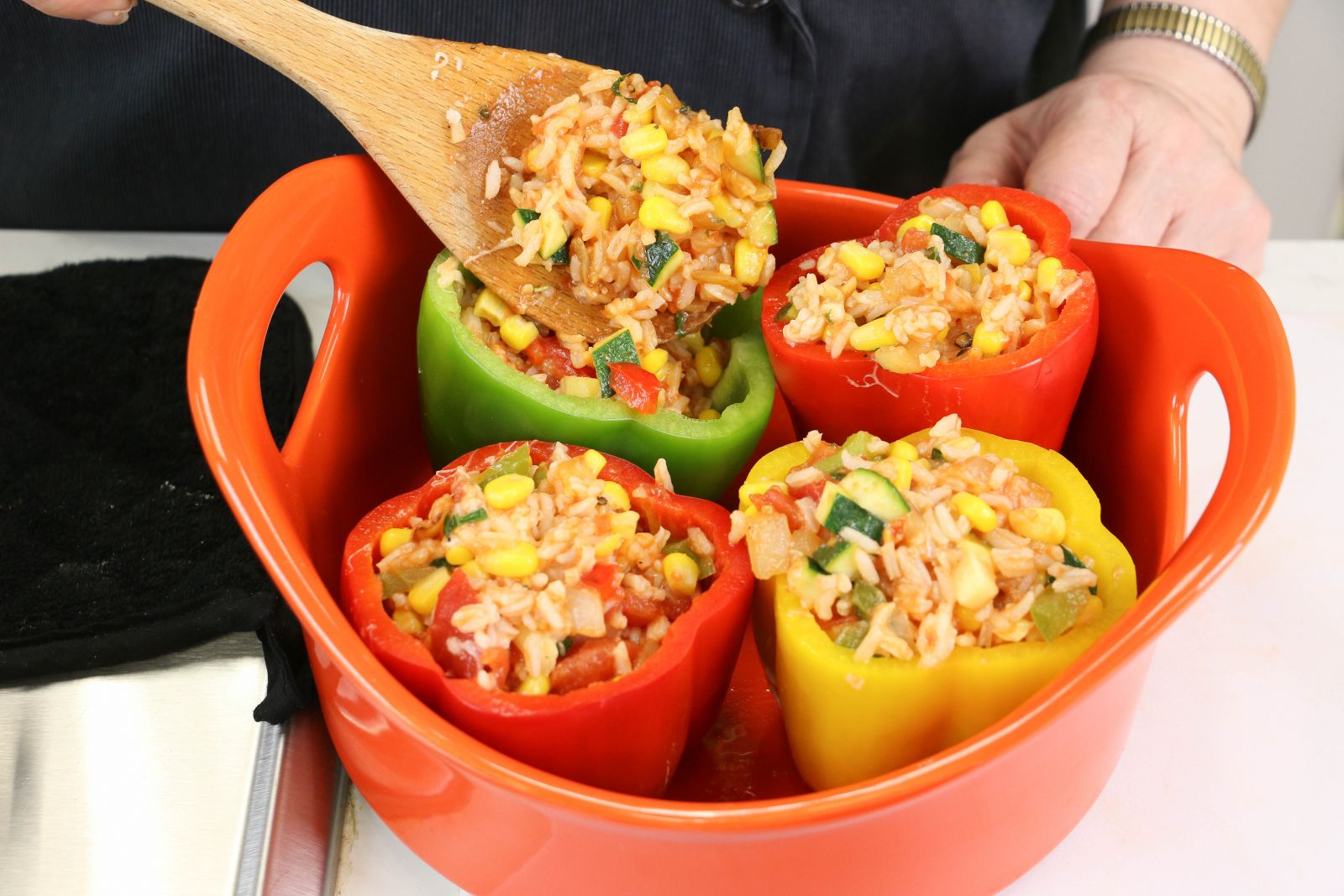 Rice And Vegetable Stuffed Peppers