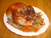 Orange Marmalade Glazed Roast Turkey and Sourdough Stuffing
