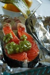 Barbecue Salmon Steak