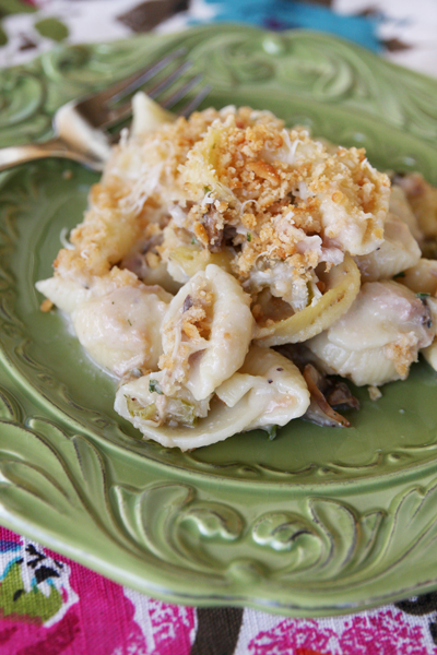 Crunchy Topped Shell Pasta Tuna Casserole